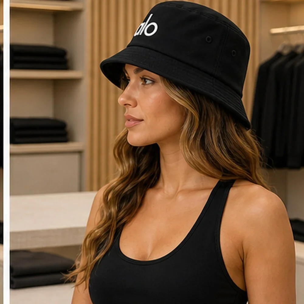 ALO Yoga Black Casual Bucket Hat Activewear